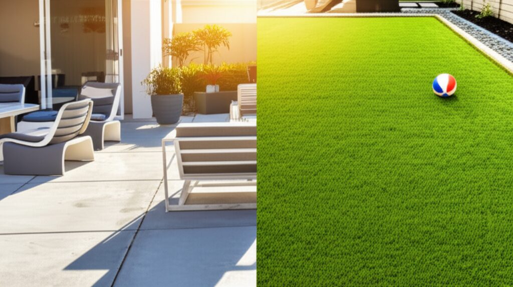 砂利から変えるならどっち?コンクリートと人工芝のざっくり比較